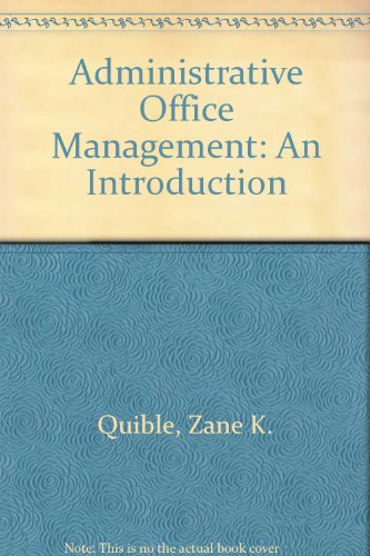 9780835900553: Administrative Office Management: An Introduction