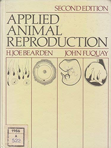 Beispielbild fr Applied Animal Reproduction zum Verkauf von Better World Books