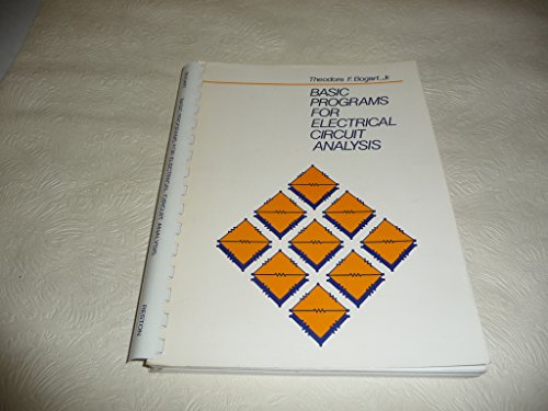 Imagen de archivo de BASIC programs for electrical circuit analysis a la venta por Mispah books