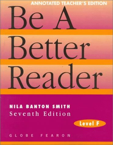 Stock image for BE A BETTER READER: LEVEL F ATE 97C. for sale by HPB-Red