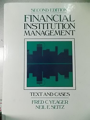 Imagen de archivo de Financial Institution Management a la venta por Better World Books