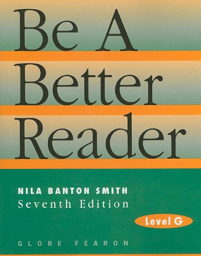 Beispielbild fr Be a Better Reader, Level G zum Verkauf von ThriftBooks-Atlanta