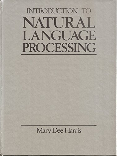 Beispielbild fr Introduction to Natural Language Processing zum Verkauf von Wonder Book