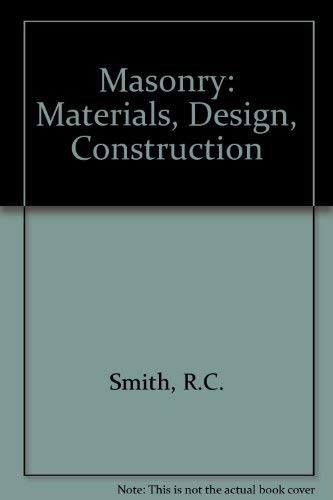 9780835942478: Masonry: Materials, Design, Construction