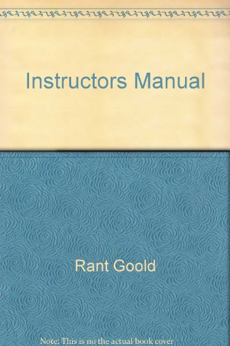 Instructors Manual (9780835950497) by Rant Goold