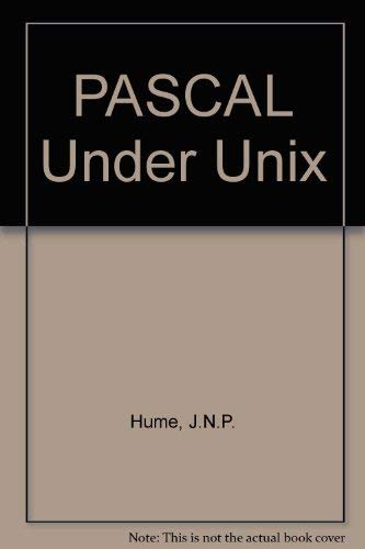 Imagen de archivo de PASCAL Under Unix a la venta por Solr Books