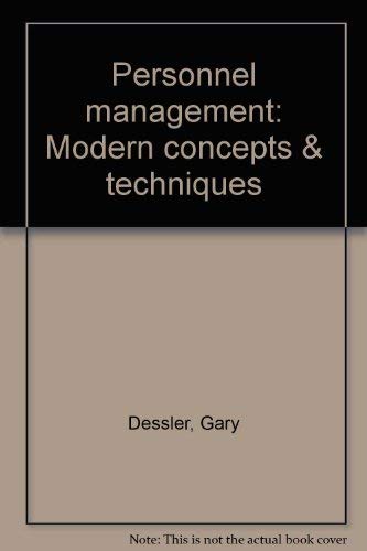 Imagen de archivo de Personnel management: Modern concepts & techniques a la venta por HPB-Red