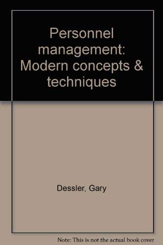 9780835955188: Personnel management: Modern concepts & techniques