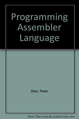 Stock image for Programming Assembler Language for sale by Better World Books