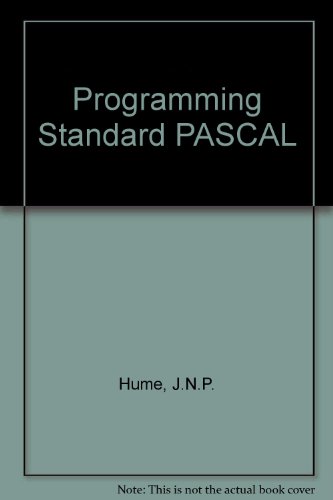 Imagen de archivo de Programming Standard Pascal a la venta por Wonder Book