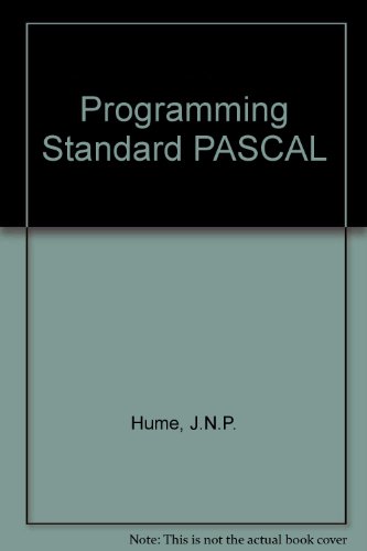 Stock image for Programming Standard Pascal for sale by Wonder Book