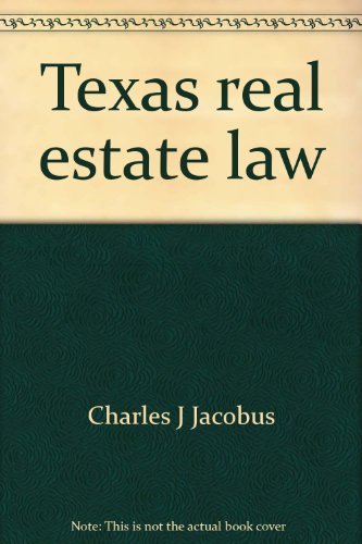 Imagen de archivo de Texas Real Estate Law a la venta por HPB Inc.