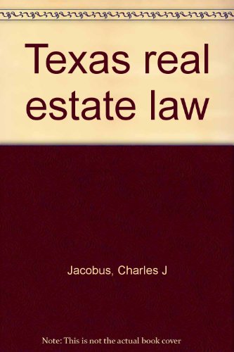 Stock image for Texas real estate law for sale by HPB-Diamond