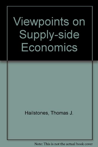 Imagen de archivo de Viewpoints on Supply-side Economics a la venta por Irish Booksellers