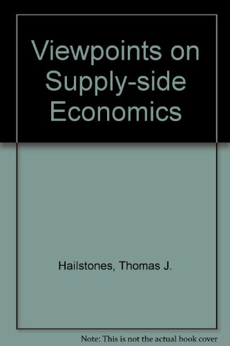 Stock image for Viewpoints on Supply Side Economics for sale by Better World Books