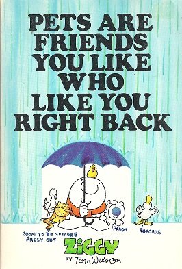 Pets are friends you like who like you right back: Ziggy (Alligator books) (9780836206944) by Wilson, Tom