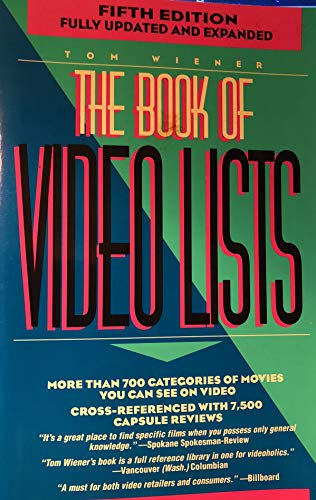 Beispielbild fr Book of Video Lists zum Verkauf von ThriftBooks-Atlanta