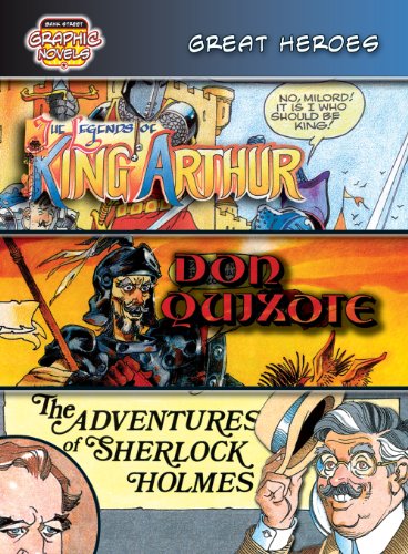 9780836879322: Great Heroes /King Arthur/ Don Quixote/ Sherlock Holmes: The Legends of King Arthur/Don Quixote/The Adventures of Sherlock Holmes (Bank Street Graphic Novels)