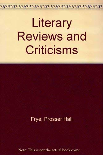 9780836904659: Literary Reviews and Criticisms