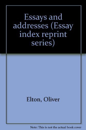 9780836911794: Essays and addresses (Essay index reprint series)