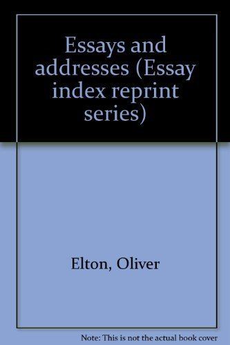 Imagen de archivo de Essays and addresses (Essay index reprint series) a la venta por Zubal-Books, Since 1961