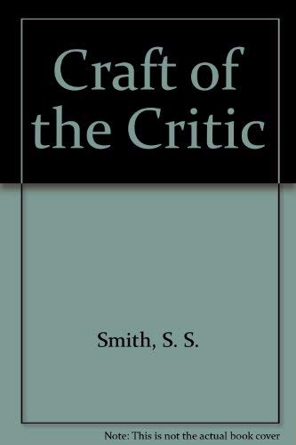 9780836911800: Craft of the Critic