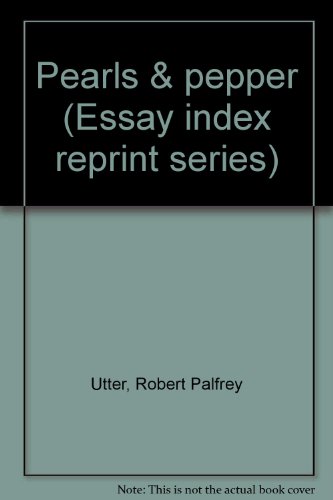 Stock image for Pearls and Pepper (Essay Index Reprint Ser. ) for sale by Sessions Book Sales