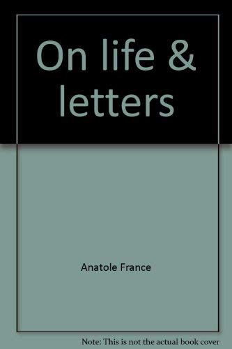 9780836923575: Title: On life n letters 1st4th series Essay index reprin
