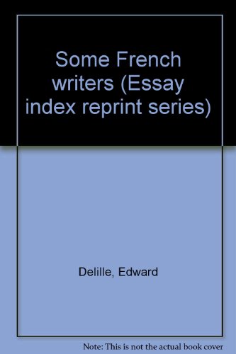 Stock image for Some French writers (Essay index reprint series) for sale by Redux Books
