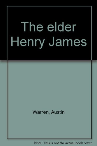 Beispielbild fr Elder Henry James zum Verkauf von Better World Books