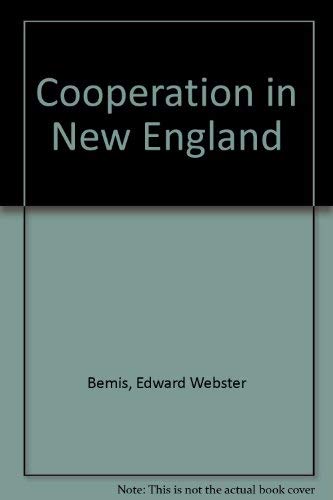 Imagen de archivo de Cooperation in New England a la venta por Better World Books