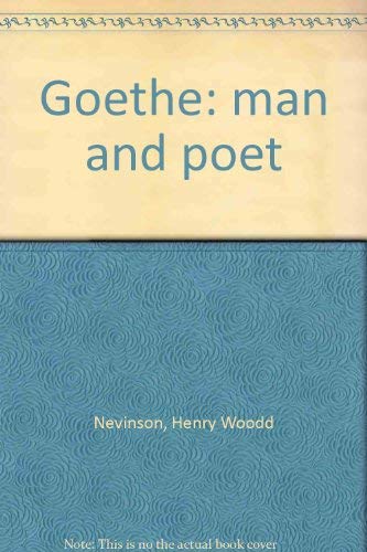 Stock image for Goethe: man and poet for sale by Books From California