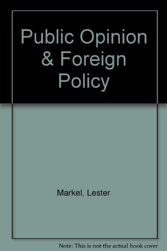 Imagen de archivo de Public Opinion and Foreign Policy. Essay Index Reprint Series a la venta por Zubal-Books, Since 1961