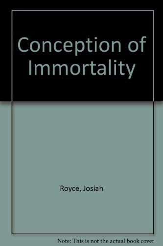 Beispielbild fr The Conception of Immortality zum Verkauf von Better World Books