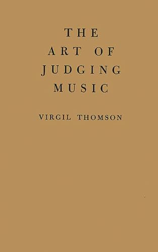 Beispielbild fr The Art of Judging Music zum Verkauf von Better World Books