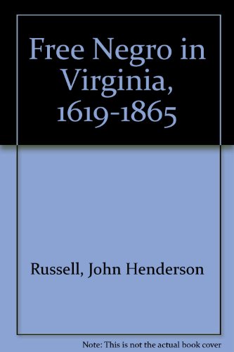 9780837118765: Free Negro in Virginia, 1619-1865