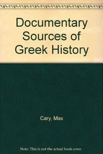 The documentary sources of Greek history (9780837122151) by Cary, M