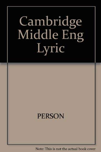 Stock image for Cambridge Middle English Lyrics, for sale by ThriftBooks-Atlanta