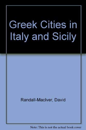 9780837143187: Greek Cities in Italy and Sicily