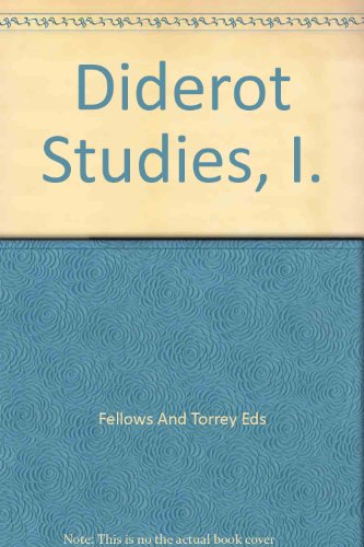 Stock image for DIDEROT STUDIES I for sale by The Story Shop