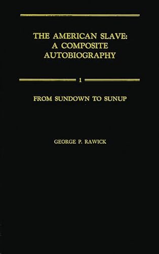 Beispielbild fr From Sundown to Sunup Vol. 1 : The Making of the Black Community Vol. 1 zum Verkauf von Better World Books