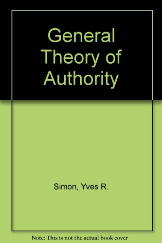 Imagen de archivo de A general theory of authority a la venta por Irish Booksellers