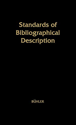 9780837167961: Standards of Bibliographical Description