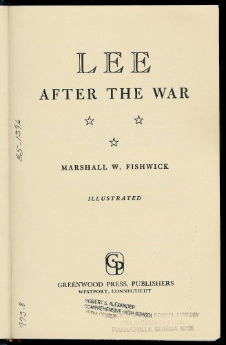 9780837169118: Lee after the War.