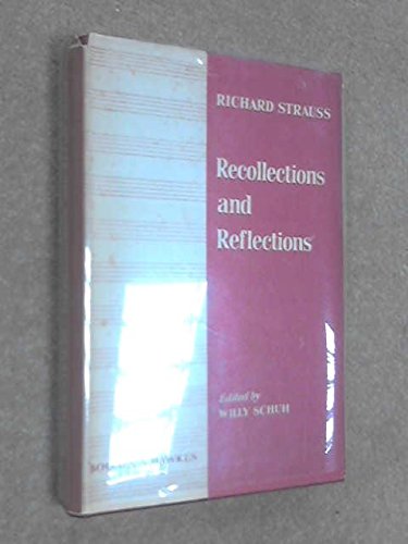 Stock image for Recollections and Reflections., Edited By Willi Schuh for sale by Allen's Bookshop