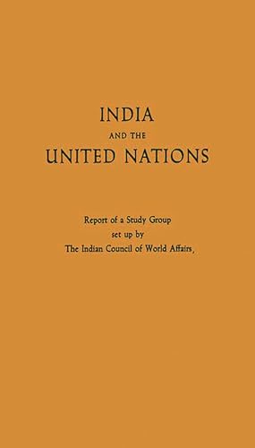 Stock image for India and the United Nations for sale by Books Puddle