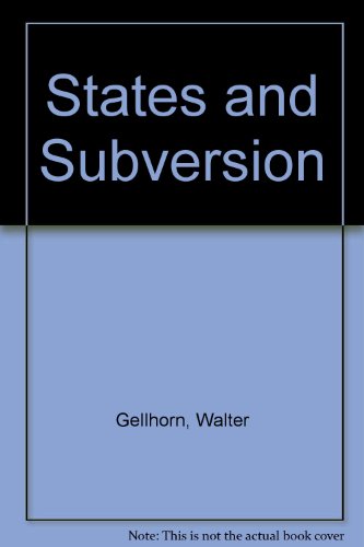 The States and subversion (9780837181578) by Gellhorn, Walter