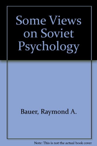 Beispielbild fr Some Views on Soviet Psychology zum Verkauf von Better World Books: West