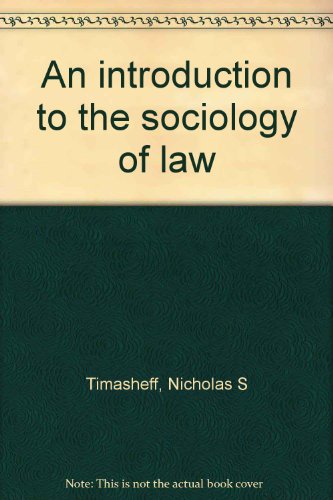 Stock image for An introduction to the sociology of law for sale by Blindpig Books