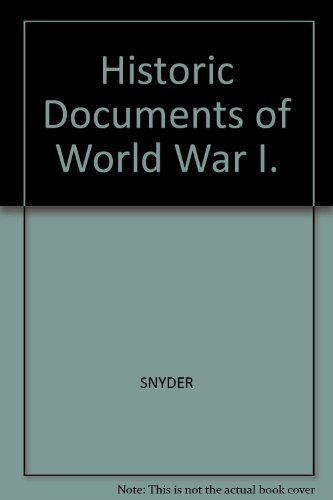 9780837193984: Historic Documents of World War I.